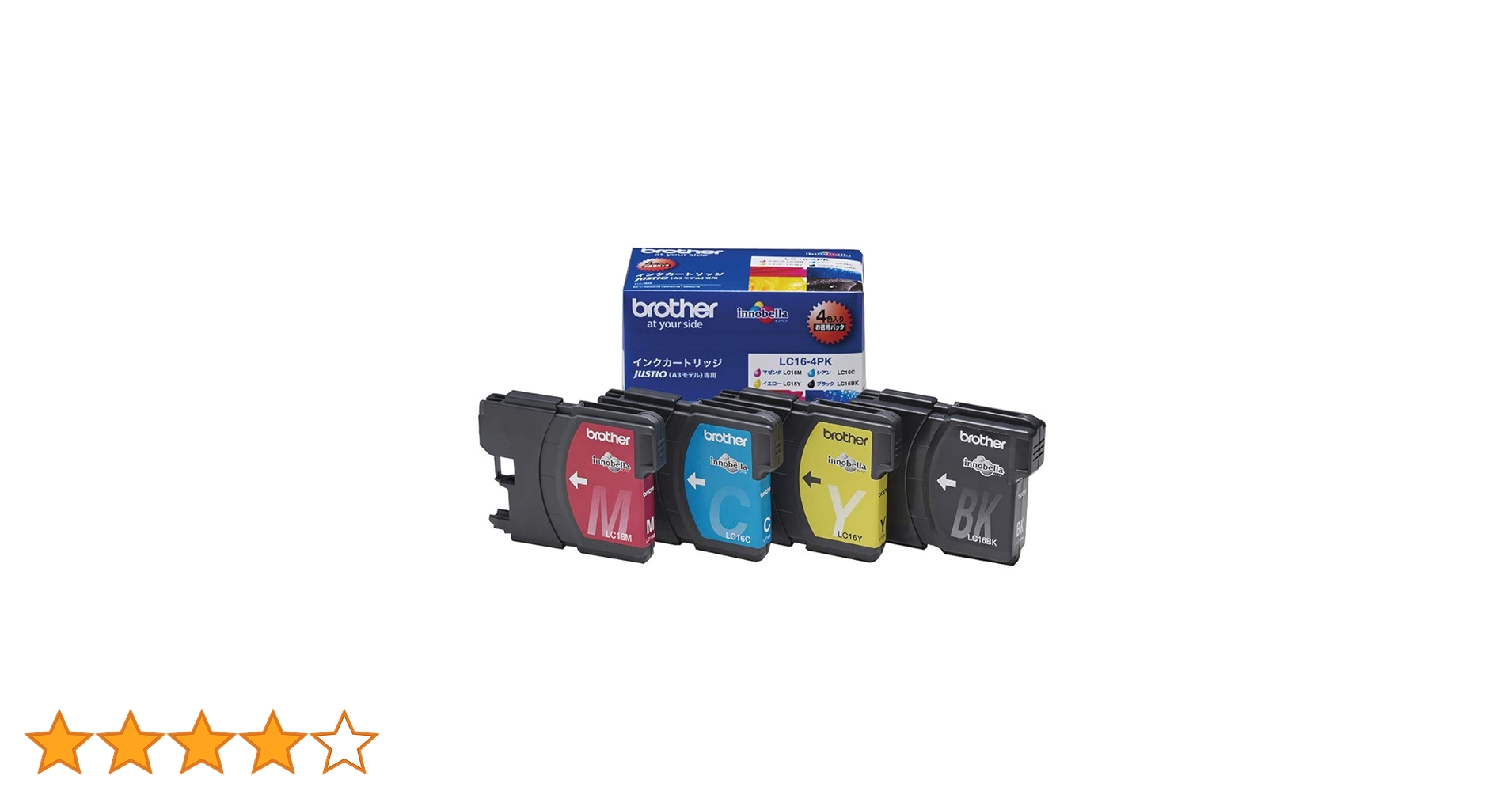 Amazon.co.jp: 【brother純正】インクカートリッジ4色パック(大